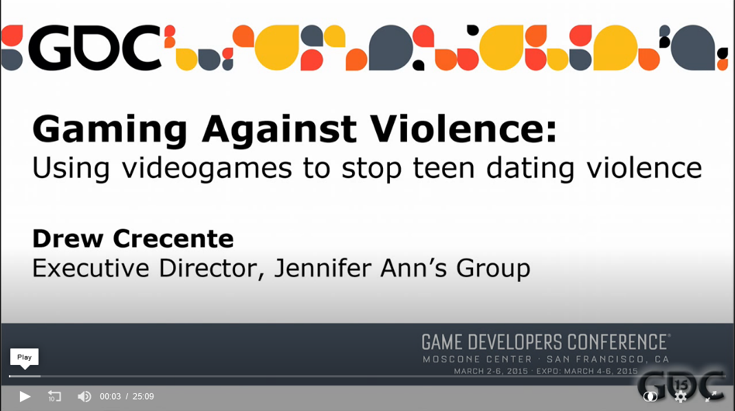 GDC: Gaming Against Violence Presentation